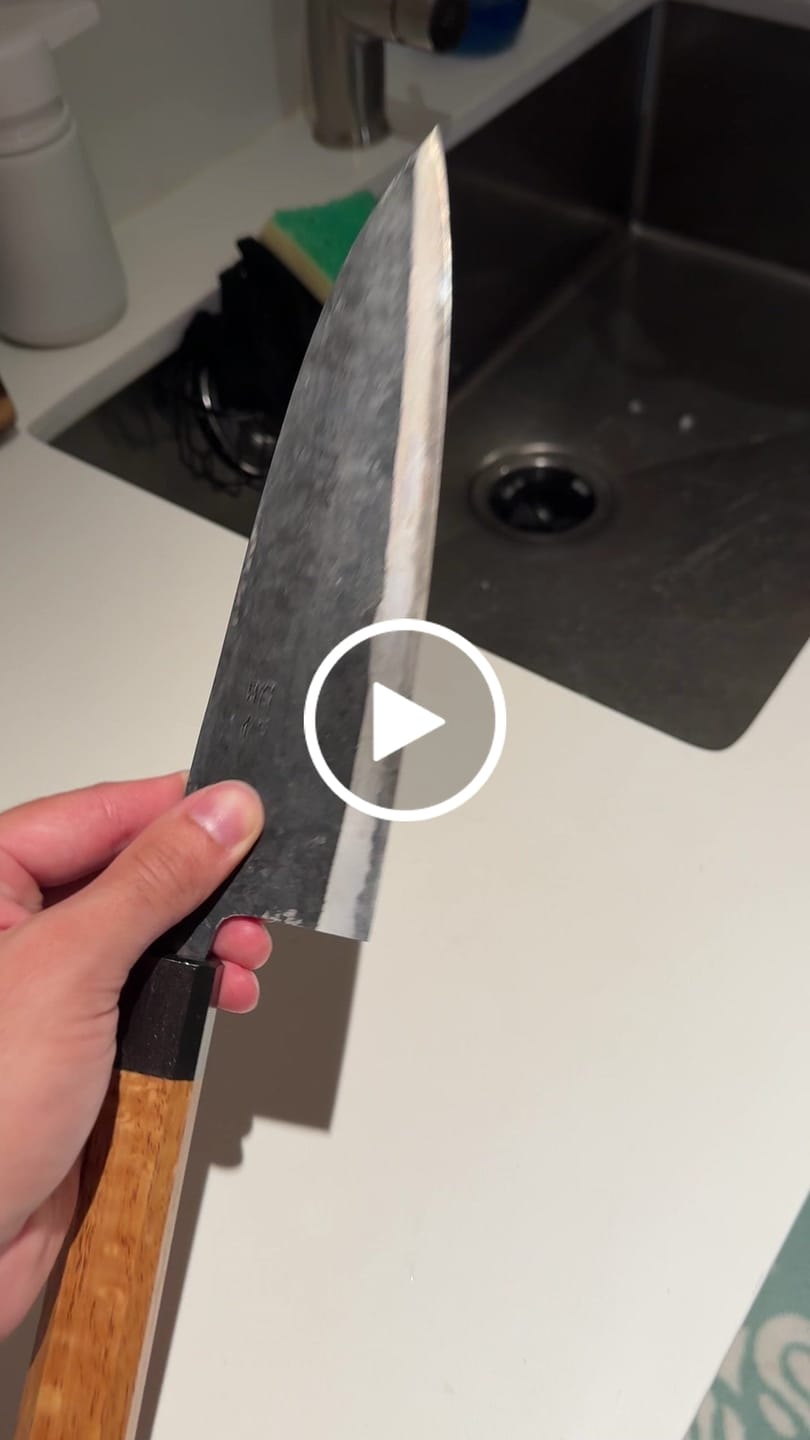 Customer video review of Akira-Saku White #1 Funayuki Gyutou 210mm (8.2")