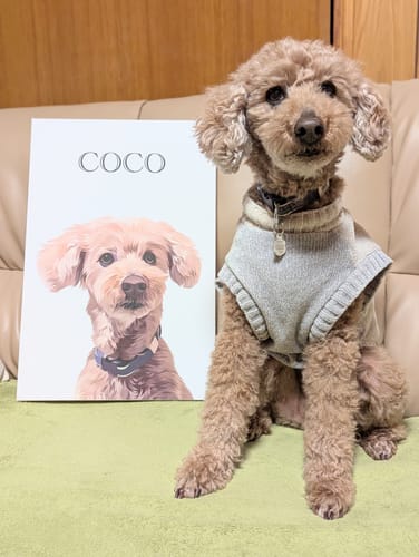 Customer photo review of Petcanvaオーダーメイド ペット似顔絵