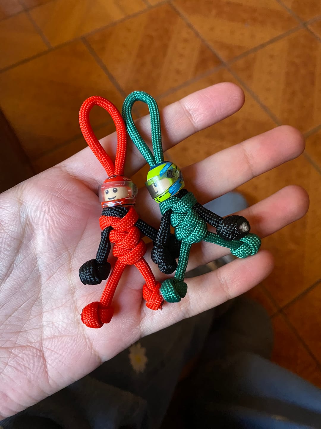 Customer photo review of Limited Edition Charles Lerclerc Racing Paracord Buddy Keychain