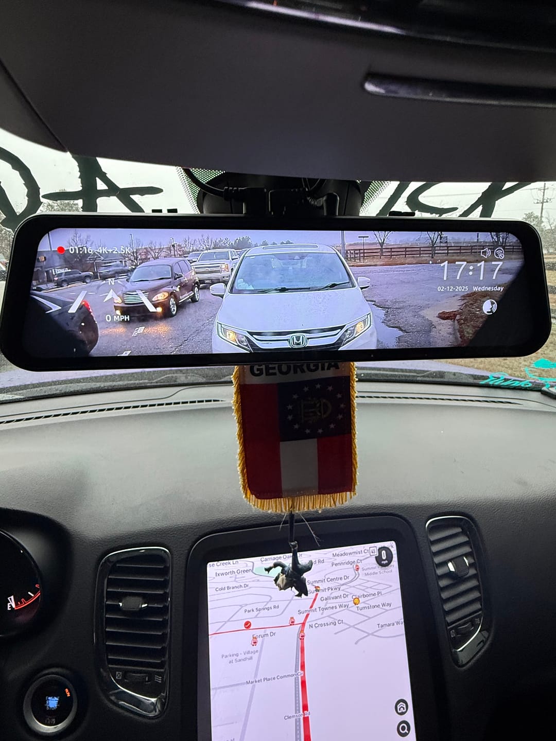 Customer photo review of WOLFBOX G900Pro 12MP WiFi Touch Screen Rear View Mirror Dash Cam Smart Mirror with Exclusive 30-Month Warranty