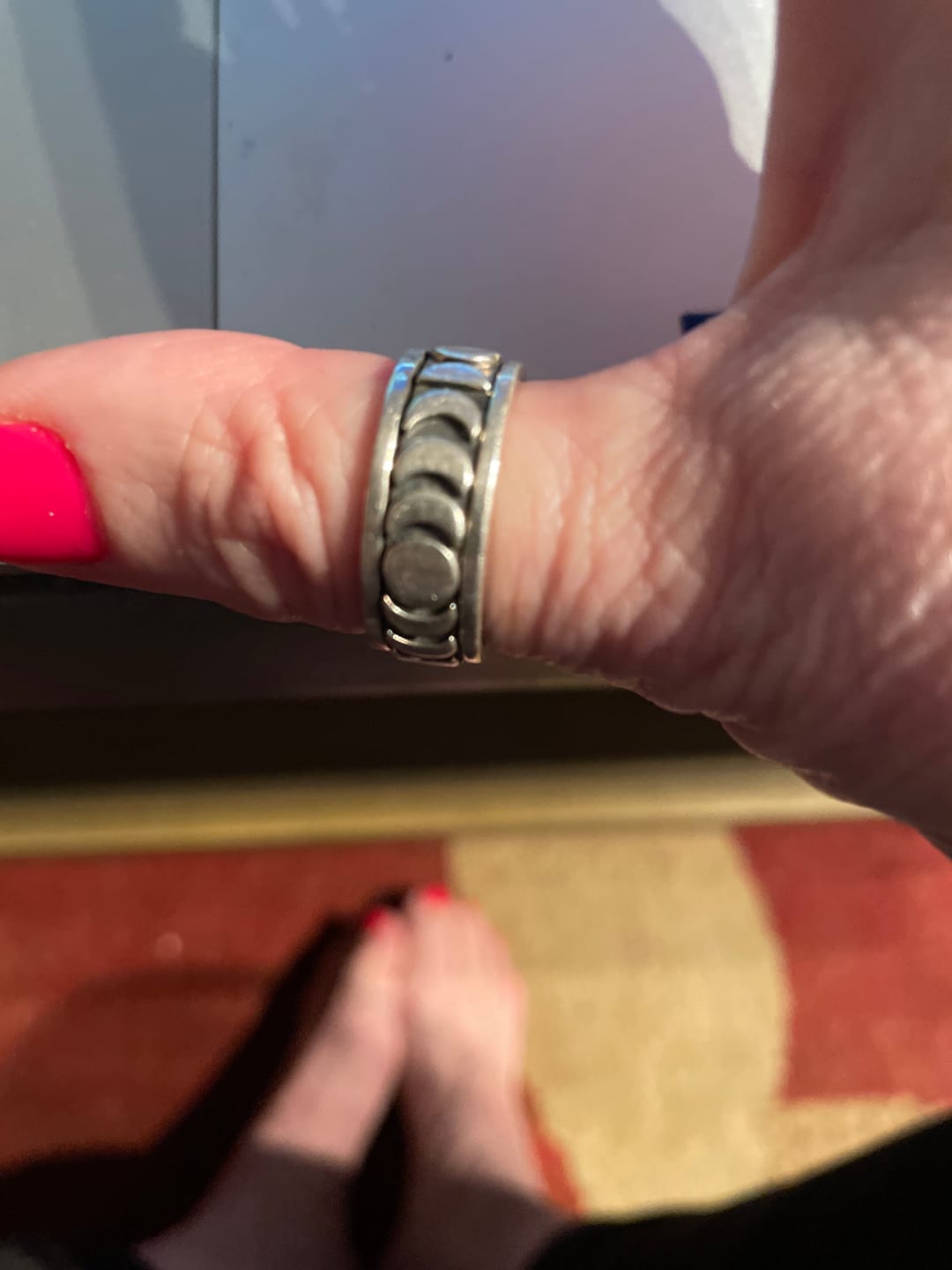 Customer photo review of Moon Phase Spinner Ring Sterling Silver