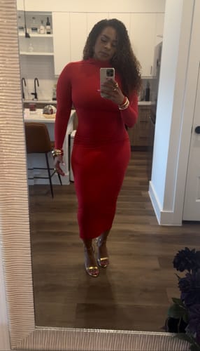 Customer photo review of Leona Dress - Sand