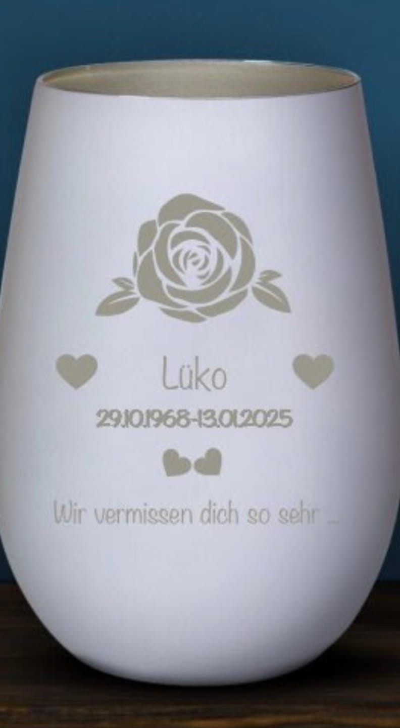 Customer photo review of Wir vermissen dich ... - Individuelles Trauerlicht