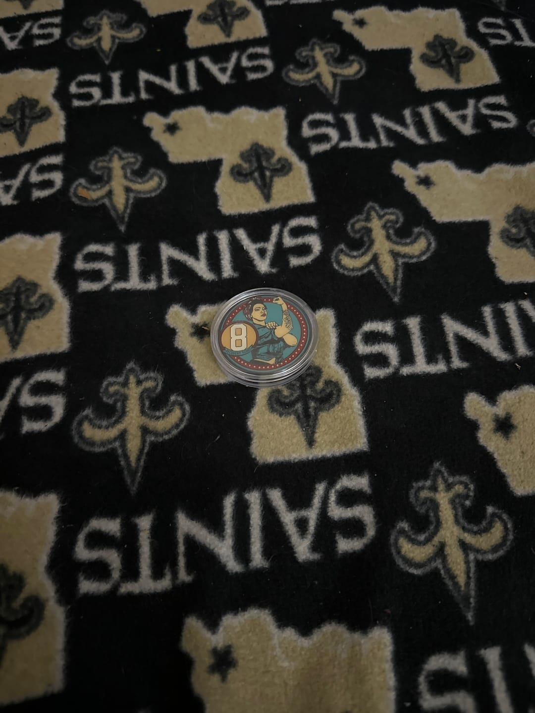 Customer photo review of 1 to 50 Year Rosie Recovery Strength AA/NA Medallions - Tri-Plate Chips/Coins