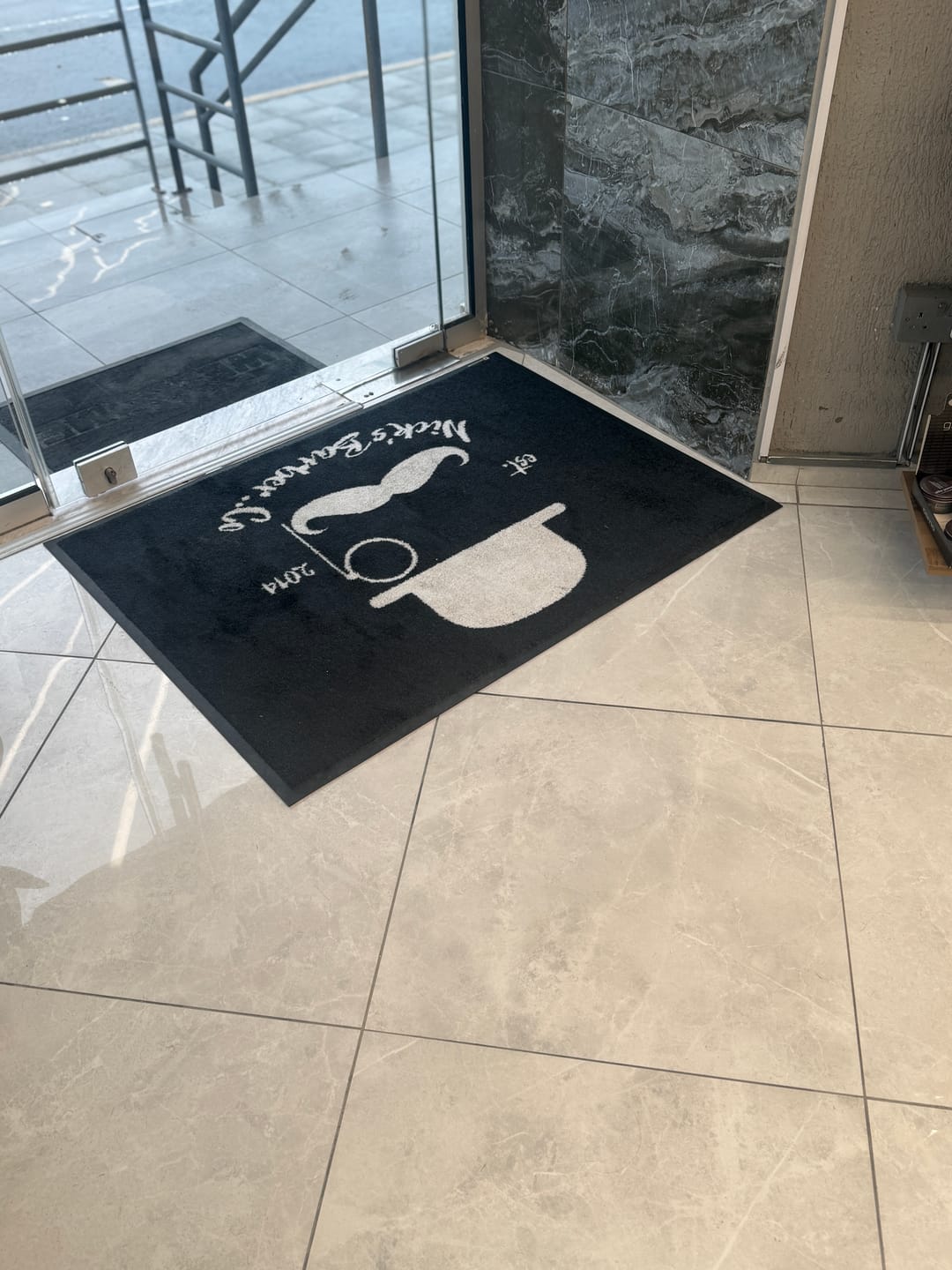 Customer photo review of Custom Indoor Logo Mat
