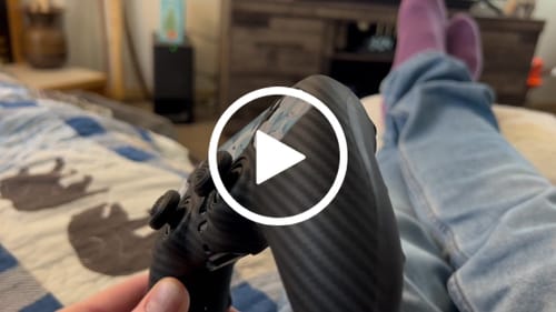 Customer video review of Black Carbon Fiber - PS5 Controller Skin