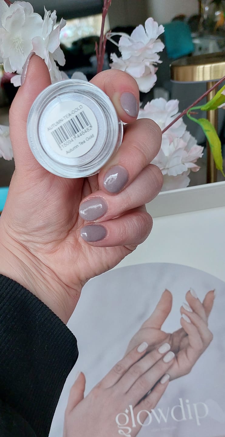 Customer photo review of Autumn Tea Gold Dipping Powder