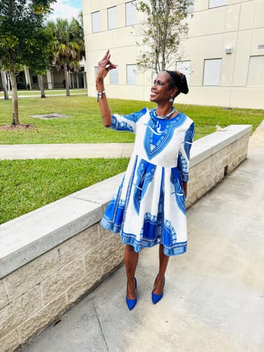 Customer photo review of Dashiki Dress- Zeta
