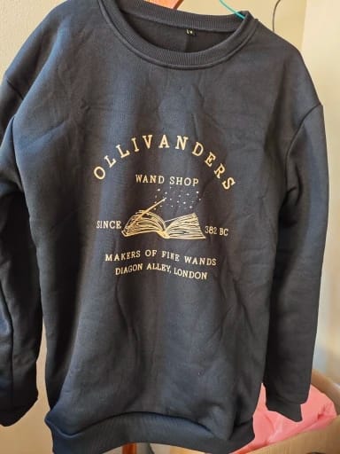 Customer photo review of Harry Potter Ollivanders Wand Shop Sweatshirt