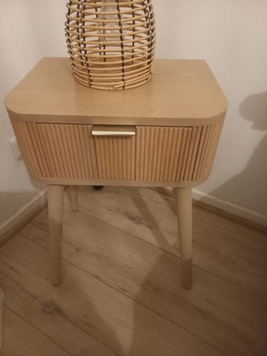 Customer photo review of BALI - Table de chevet 1 tiroir en bois naturel