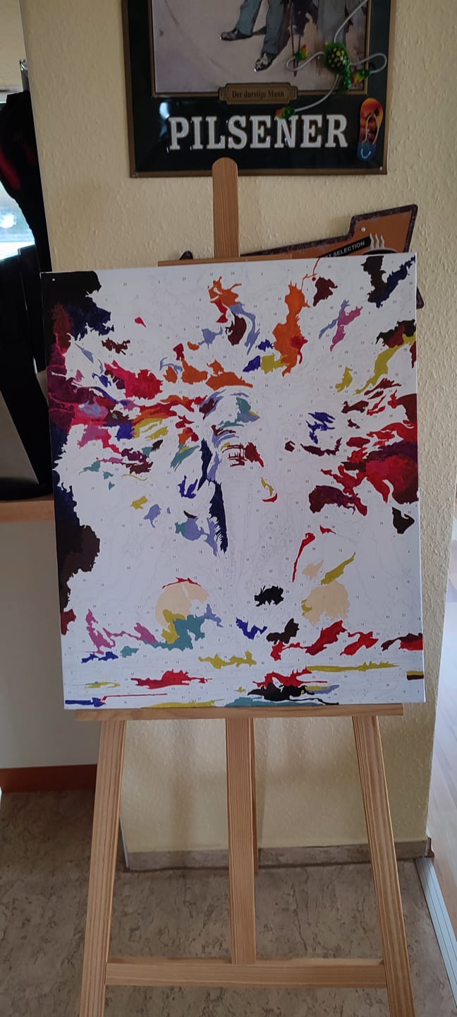 Customer photo review of Elefant sprüht Farbe – Malen nach Zahlen
