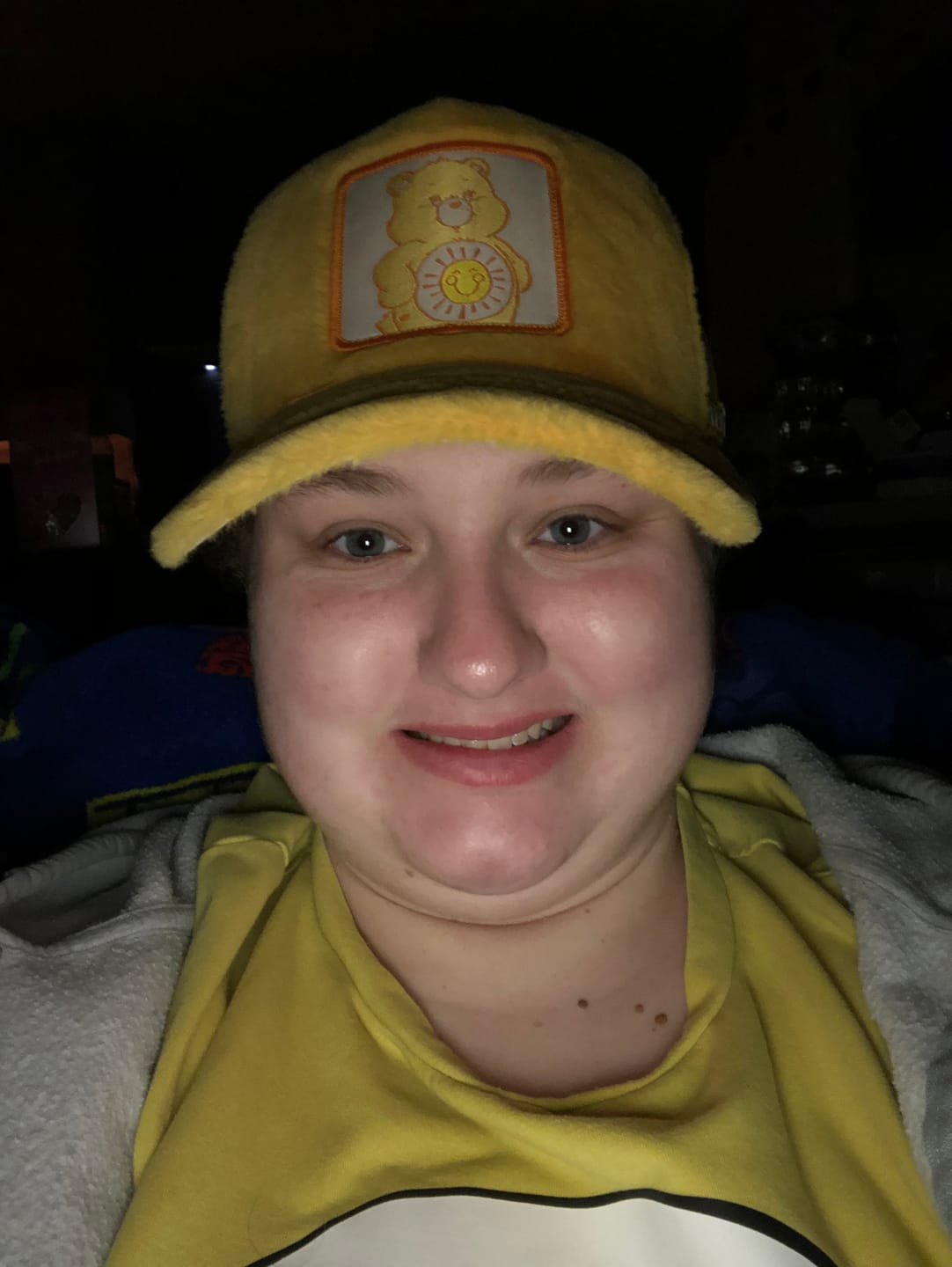 Customer photo review of OVERLORD X Care Bears:  Funshine Bear Trucker Cap