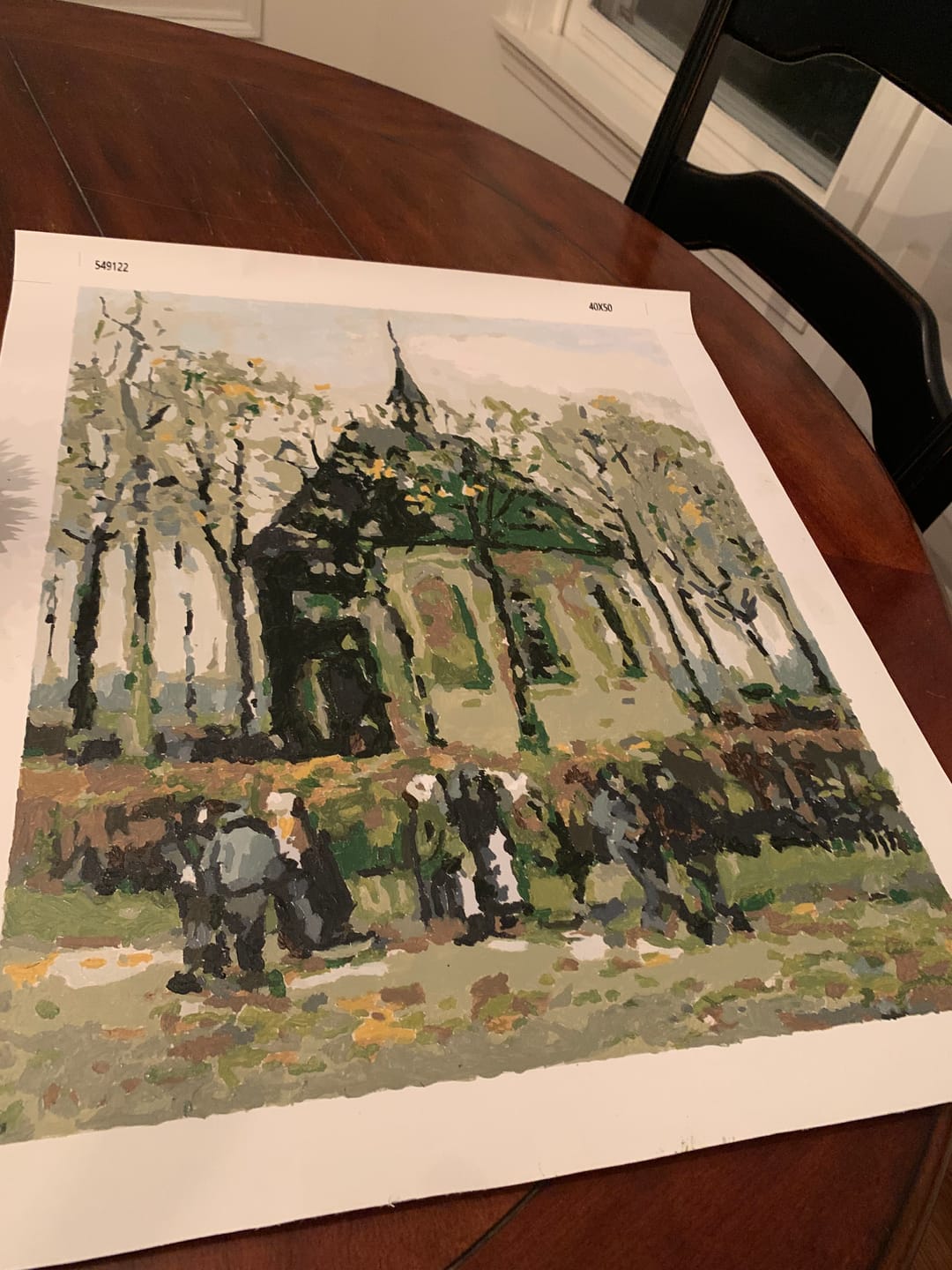 Customer photo review of Paint by Numbers - Congregation Leaving the Reformed Church in Nuenen | Vincent van Gogh