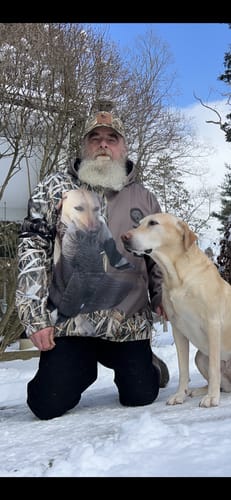 Customer photo review of Custom Hunting Dog's Photo and Name All over printed Shirt | brown color FSD4602