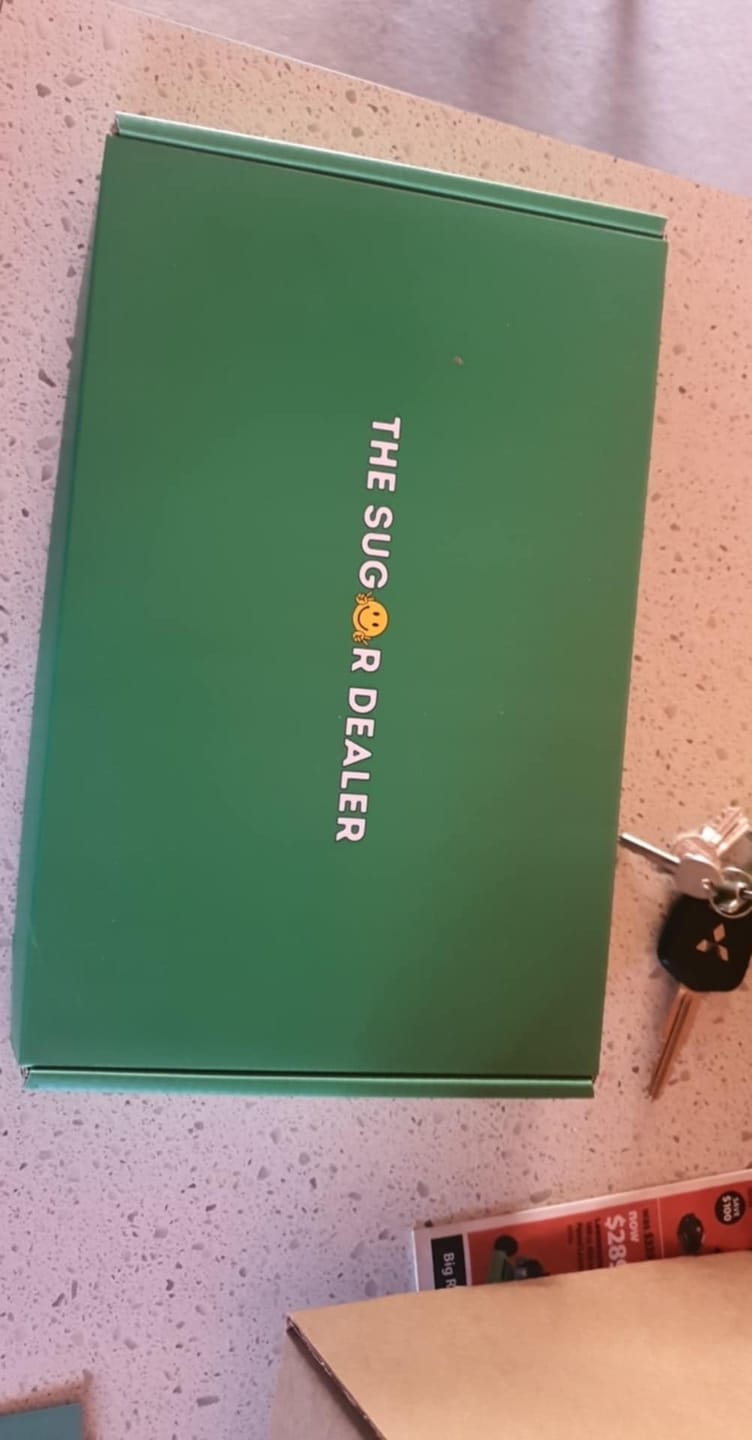 Customer photo review of Mega custom message birthday brownie