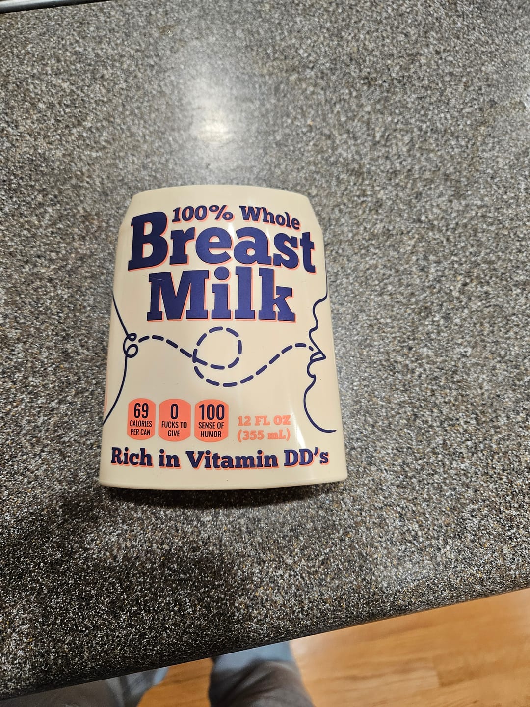 Customer photo review of Breast Milk Beersy Silicone Sleeve Hide-a-Beer Can Cooler