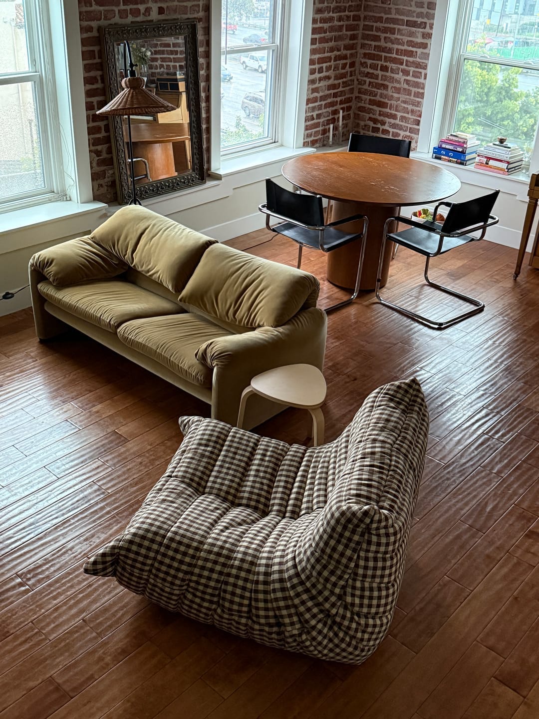 Customer photo review of Plaid Linen Rumi Sofa Collection