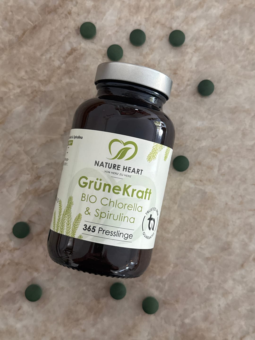 Customer photo review of Grüne Kraft - Bio Chlorella & Spirulina