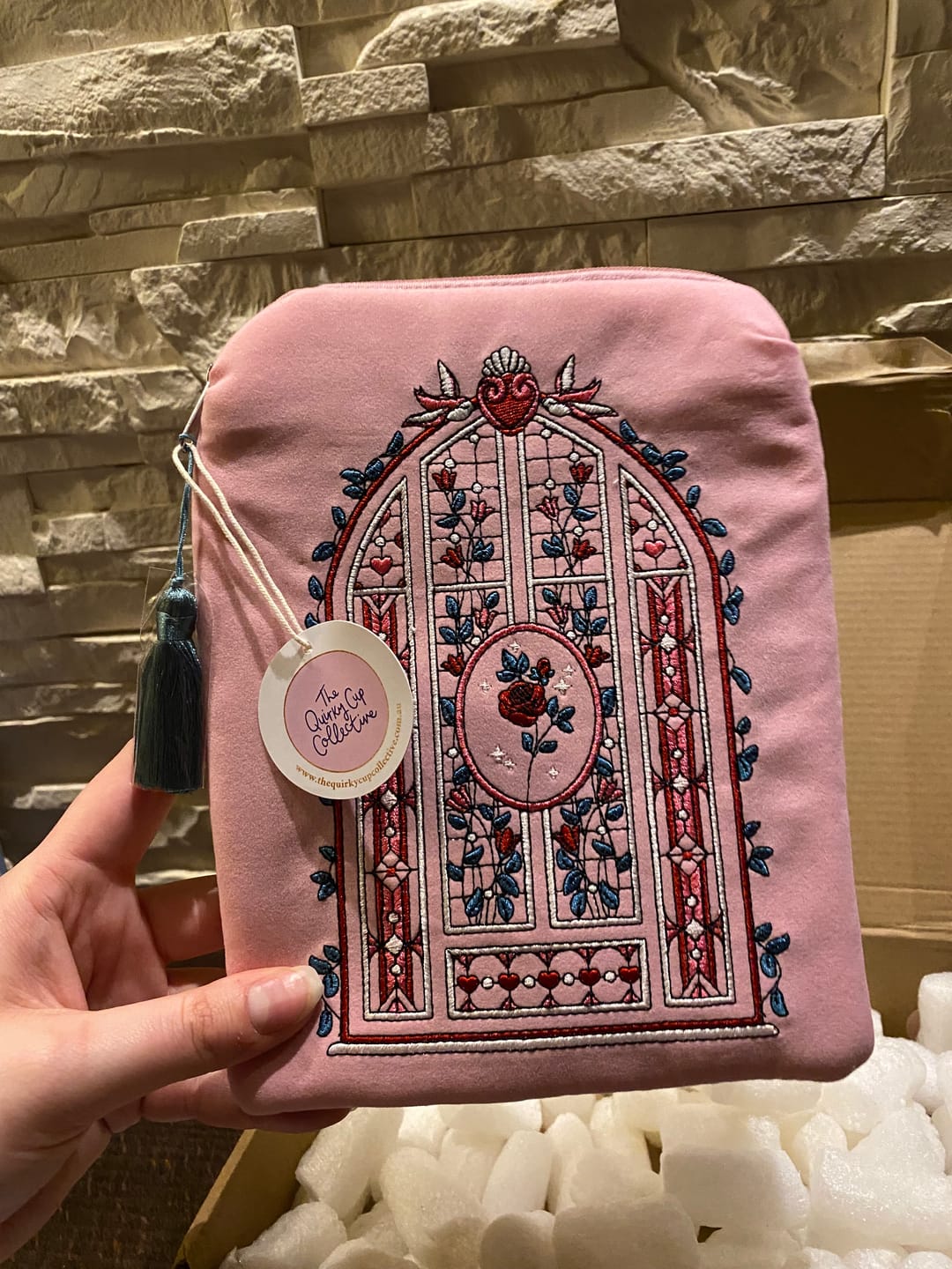 Customer photo review of Sugar & Spice E-Reader Sleeve