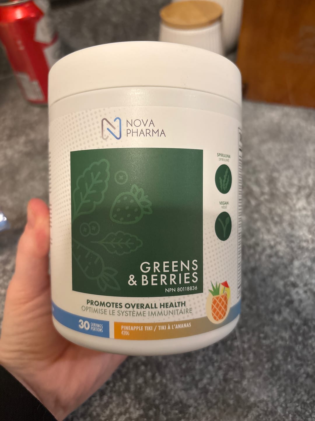 Customer photo review of Nova Pharma - Greens & Berries 420g