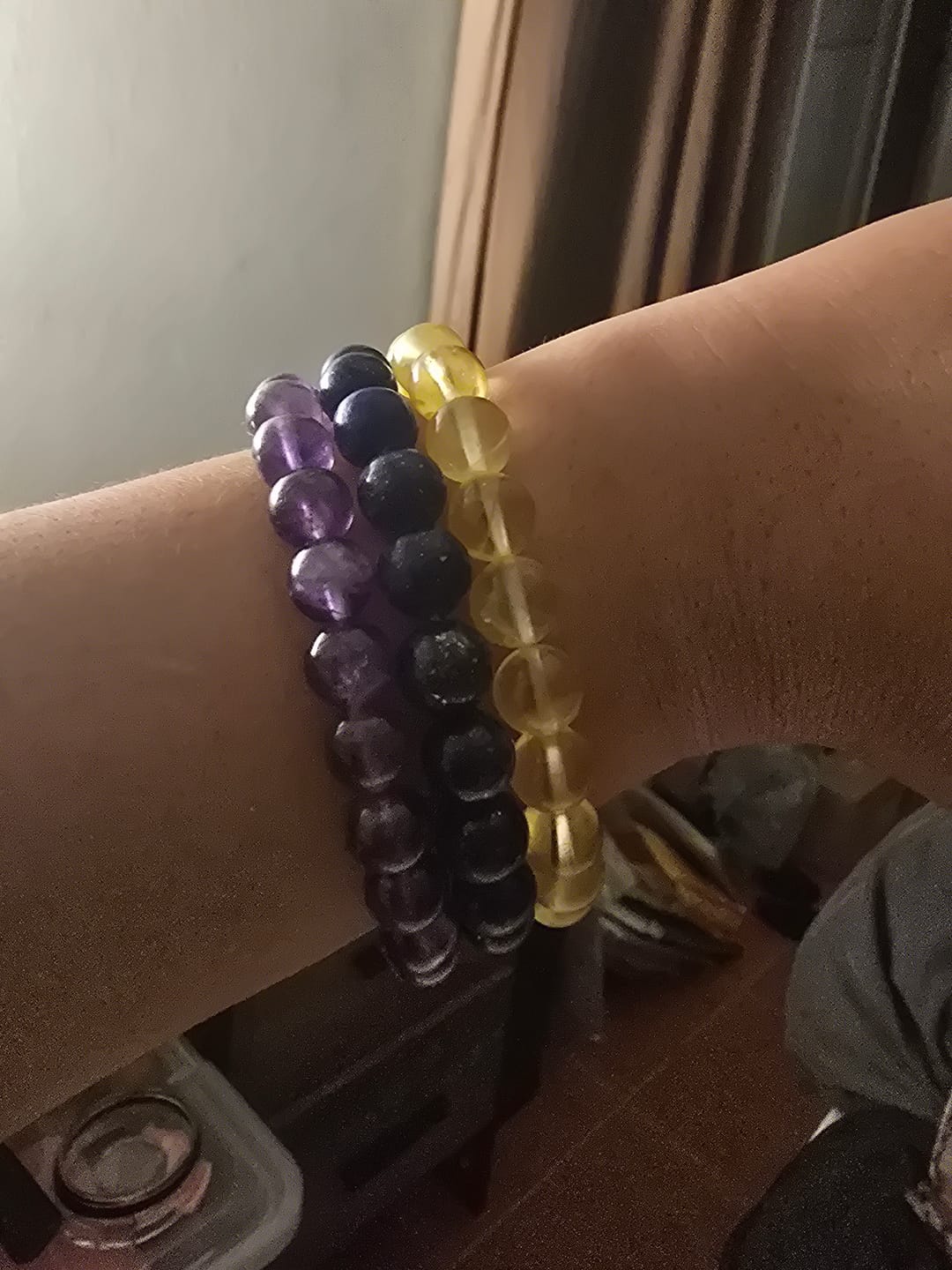 Customer photo review of Olivenorma Natural Crystal Healing Energy 8mm Beaded Bracelet