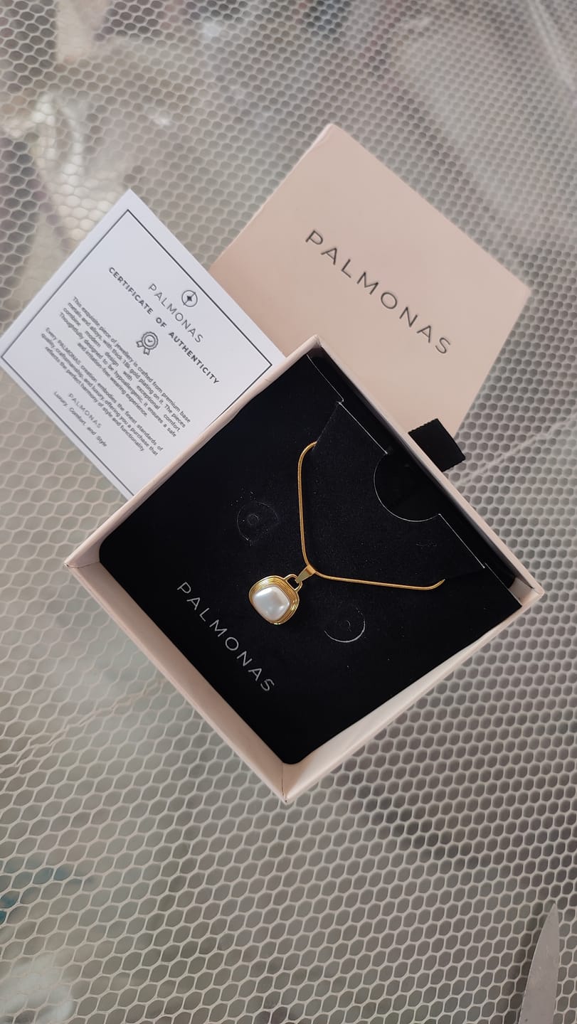 Customer photo review of Vintage Trapezium Necklace