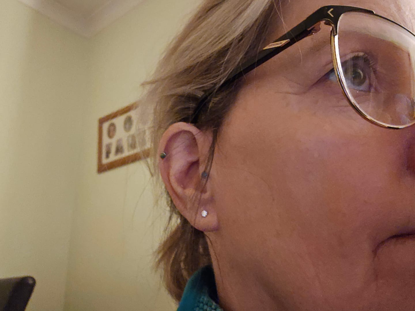 Customer photo review of 9K Gold Lab Grown Diamond Eternal Spark Stud Earrings