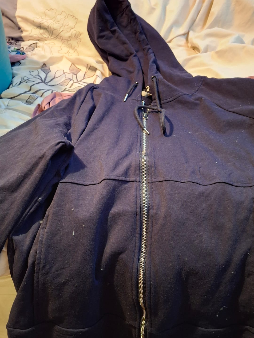 Customer photo review of Navy Solid Full Zip