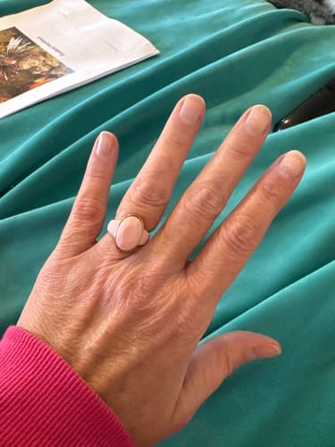 Customer photo review of Oversized Oval Collection - Silicone Rings with Metal Frame