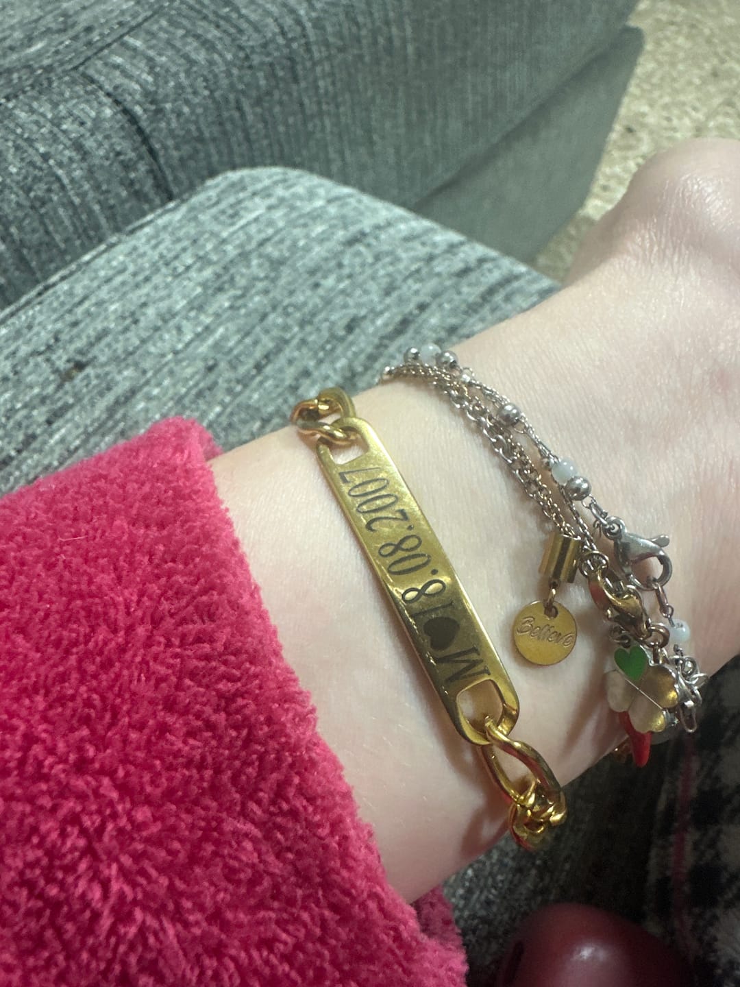 Customer photo review of Bracciali per Coppia Personalizzati con Incisione ✦ Unione Eterna