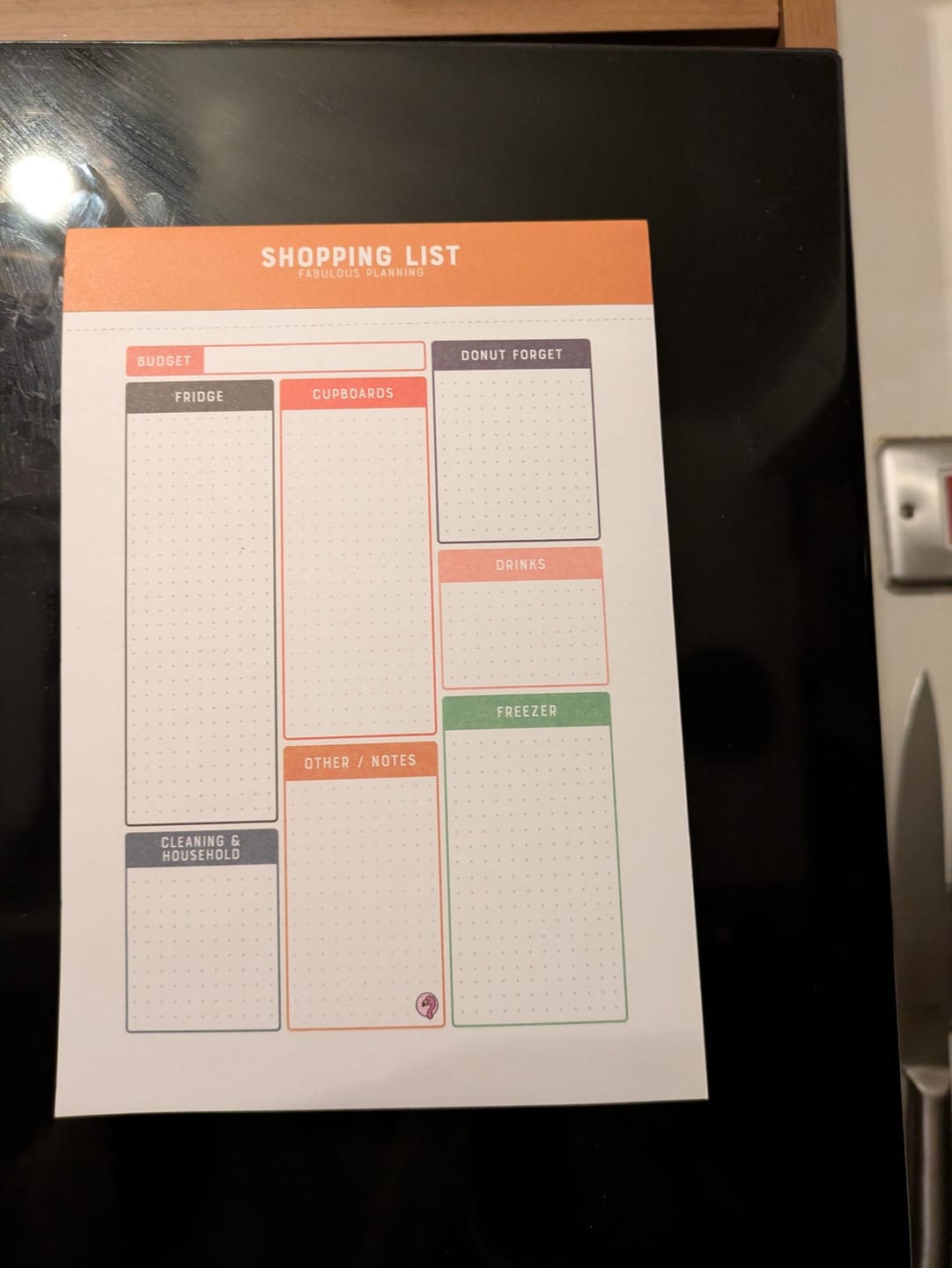 Customer photo review of A5 - Shopping List - Colourful