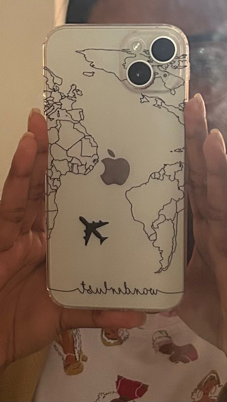 Customer photo review of World Map Transparent Custom Slim Soft Cases