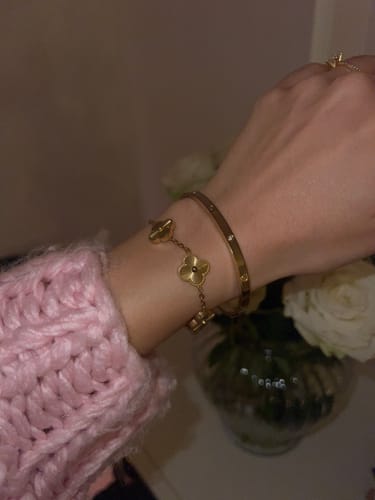 Customer photo review of Golden Lucky Leaf Abbaddon Armband 14K Vergoldet