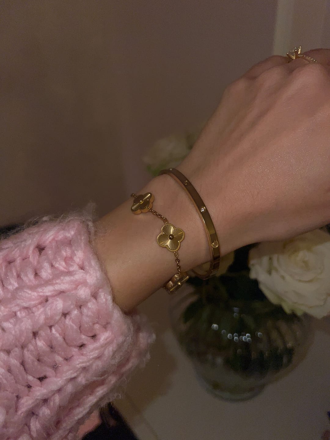 Customer photo review of Golden Lucky Leaf Abbaddon Armband 14K Vergoldet