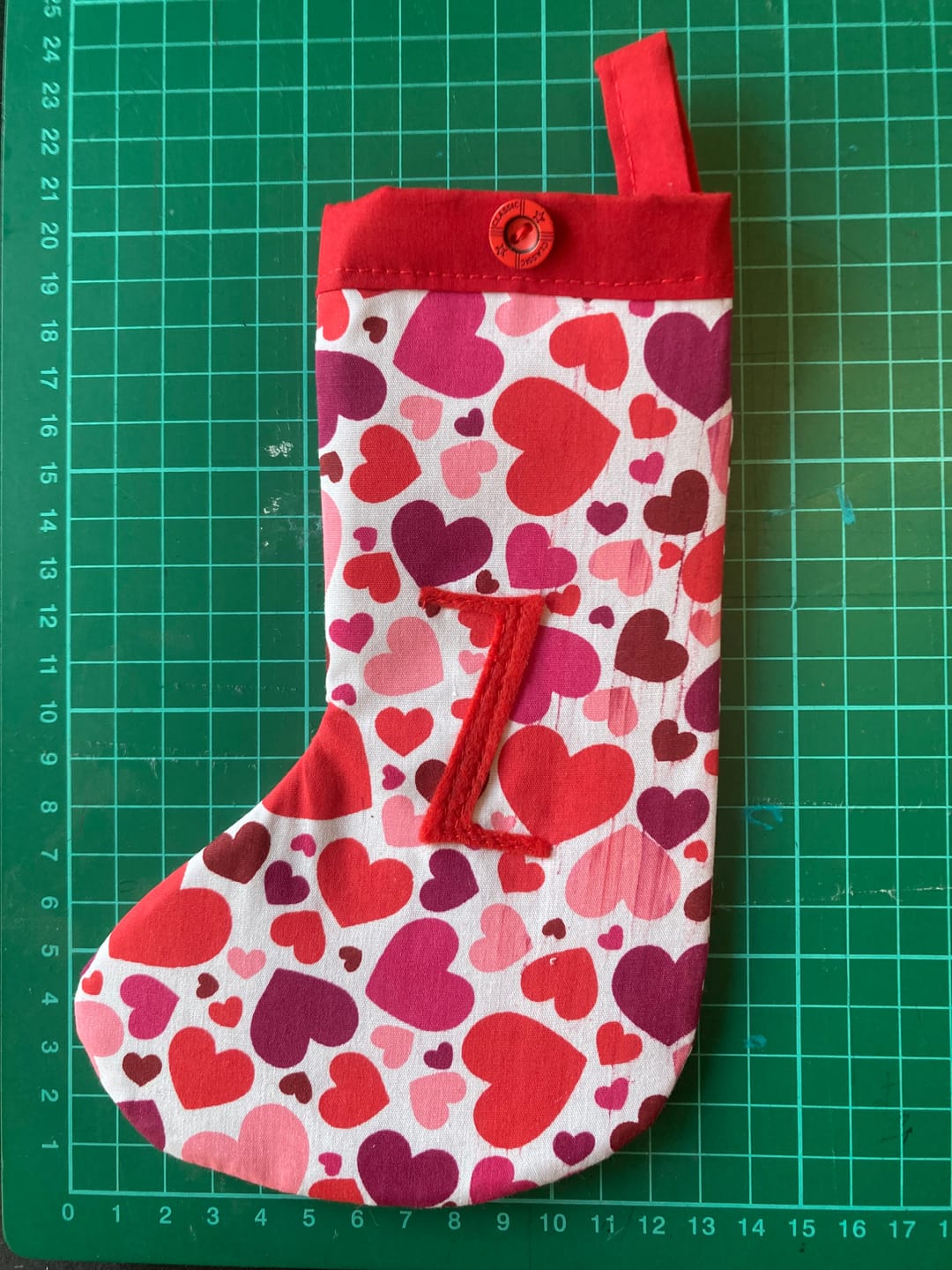 Customer photo review of All Over Hearts Polycotton Fabric