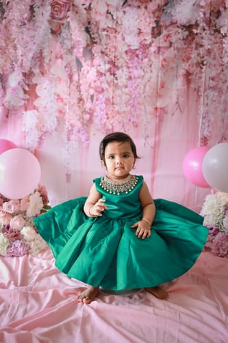 Customer photo review of Girl Formal Princess Dresses Toddler Vintage Elegant Puffy Birthday Party Dress