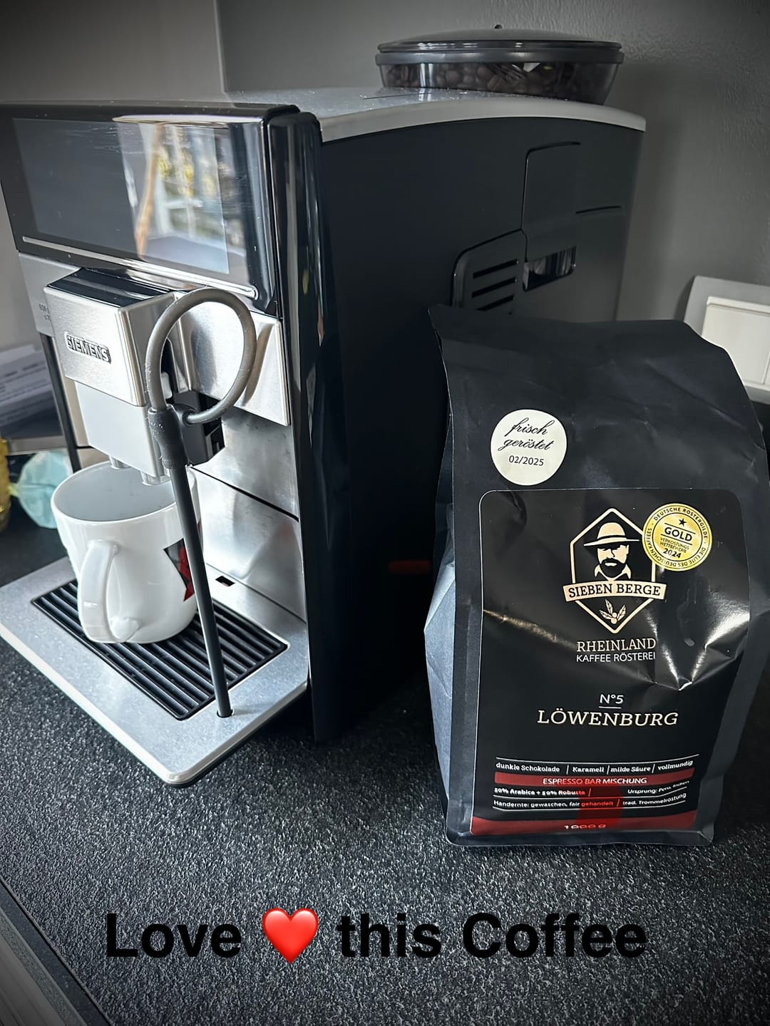 Customer photo review of N°5 Löwenburg Kaffeebohnen
