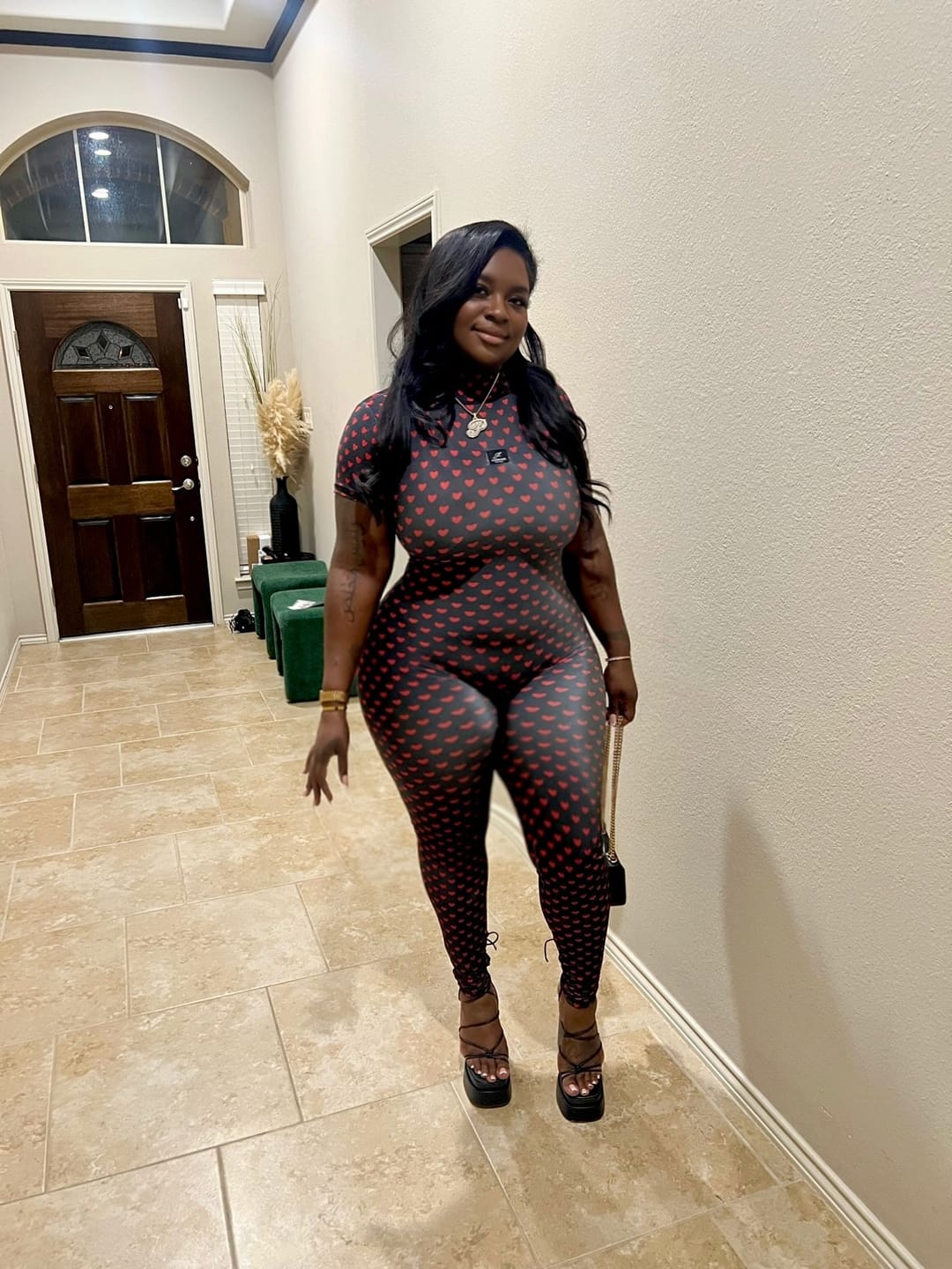 Customer photo review of Be Mine Jumpsuit