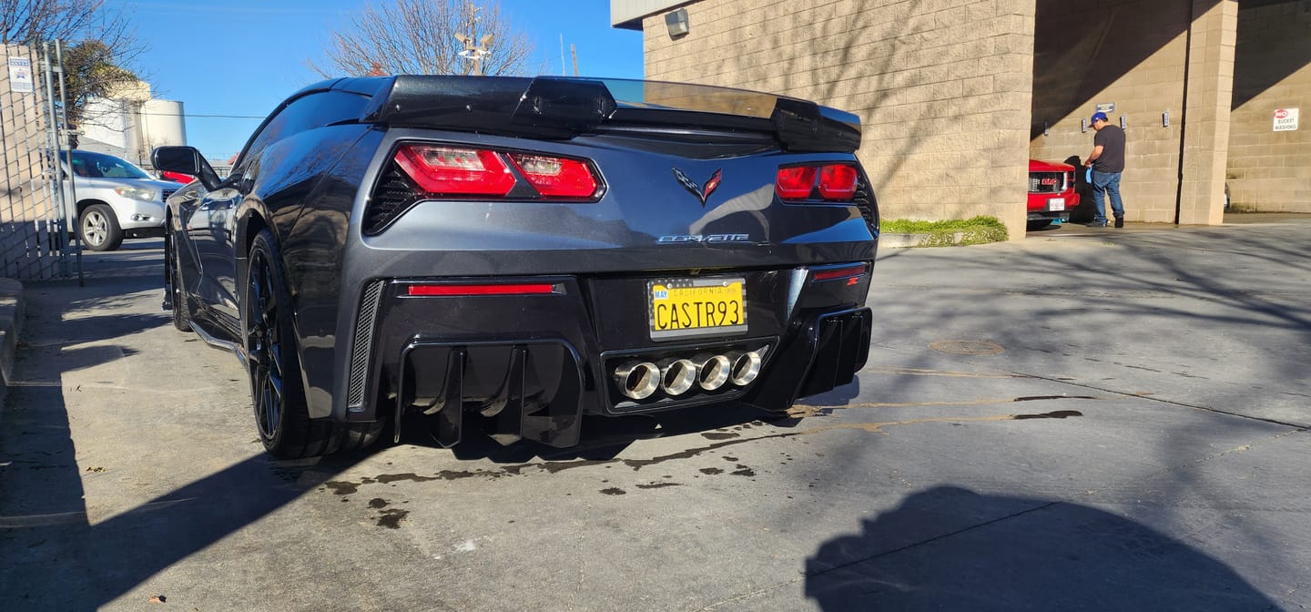 Customer photo review of Corvette C7 Add On Rear Bumper Diffuser