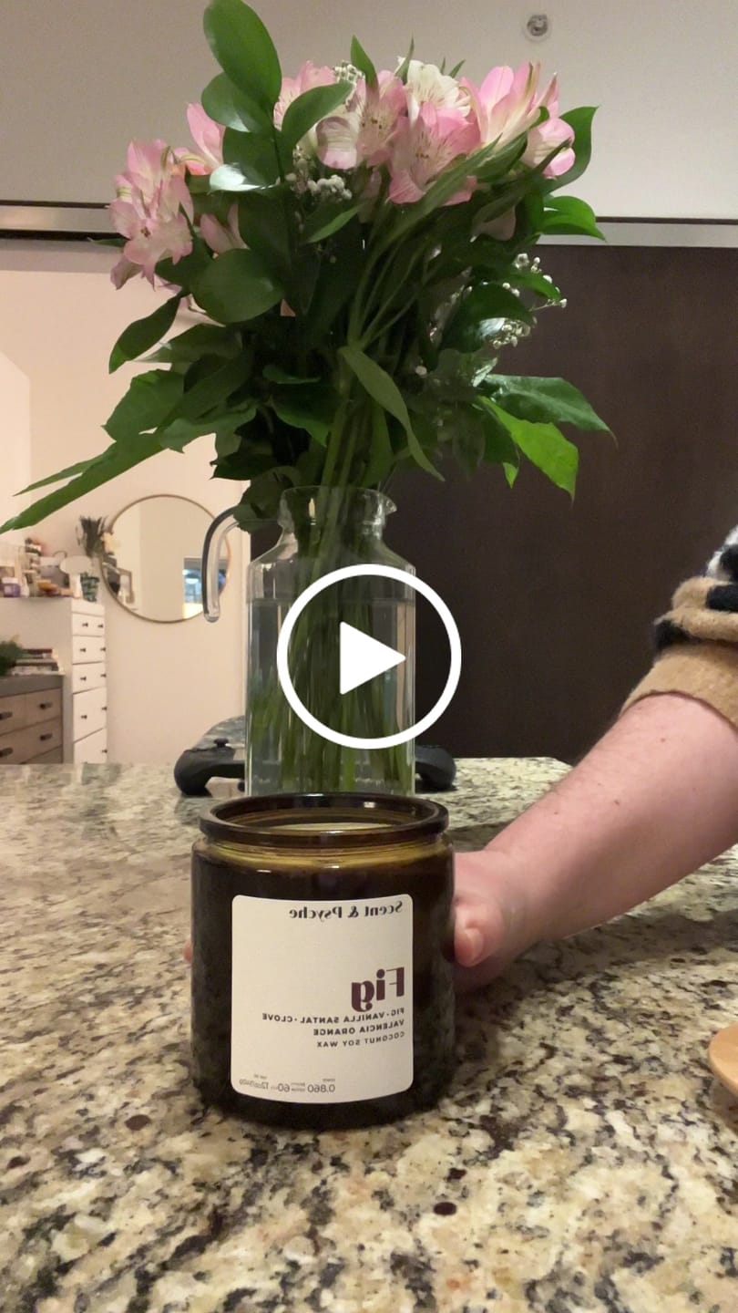 Customer video review of Fig Scented Candle  - 12oz Amber Jar