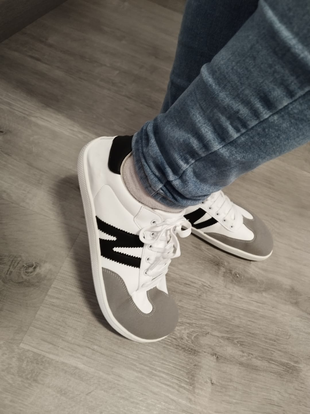 Customer photo review of ZZFABER Adult Soft Fiber Leather Barefoot Shoe