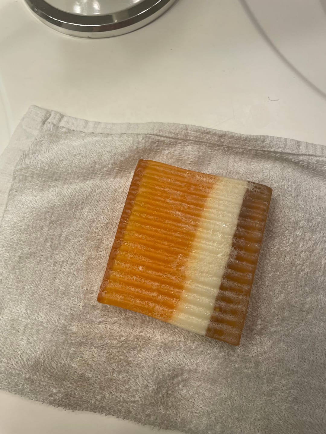 Customer photo review of Clementine & Turmeric Soap