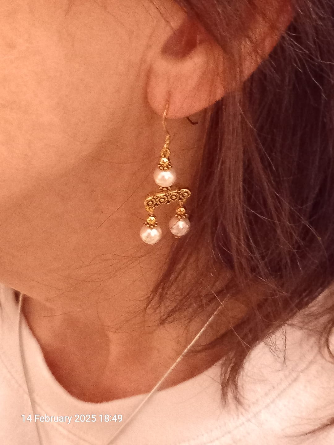 Customer photo review of Orecchini Crotalia di Pompei a due pendenti