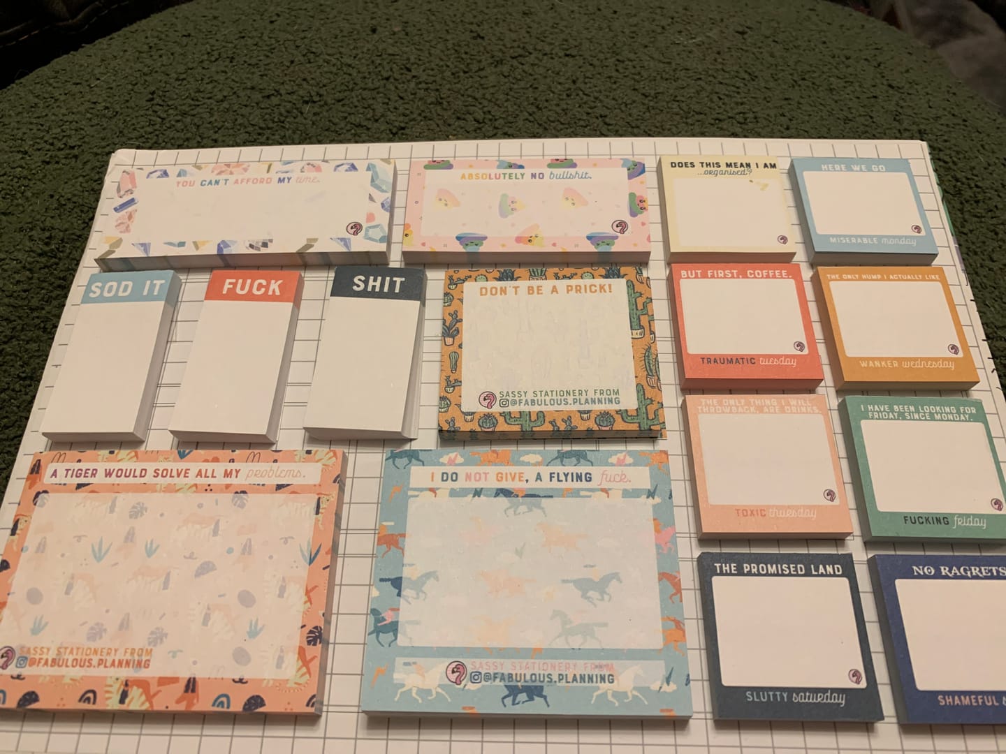 Customer photo review of Sassy Sticky Notes - Explicit Collection - Seconds