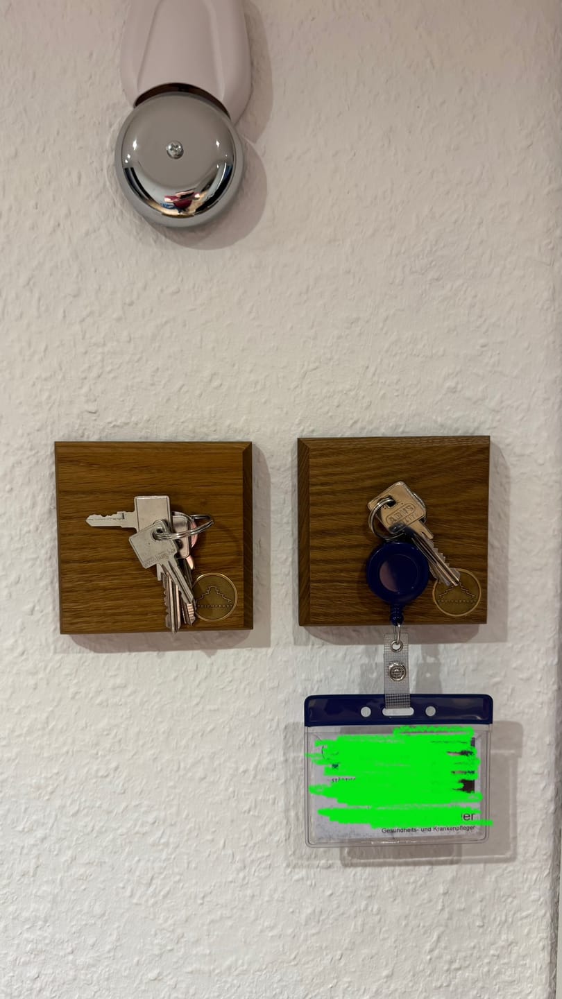 Customer photo review of Schlüsselbrett magnetisch – Ima, organisiert Schlüsselaufbewahrung