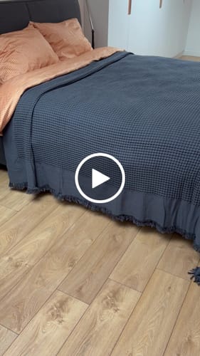 Customer video review of Waffle Yatak Örtüsü Antrasit