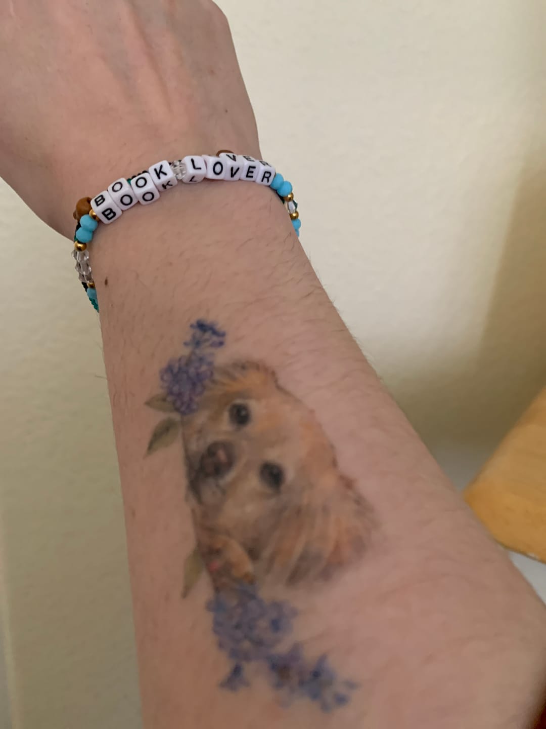 Customer photo review of book lover friendship bracelet