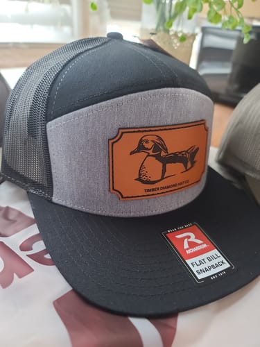 Customer photo review of (12 Pack) Custom Leather Patch Hats