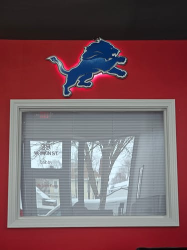 Customer photo review of Detroit Lions 3D Vintage Metal Wall Art