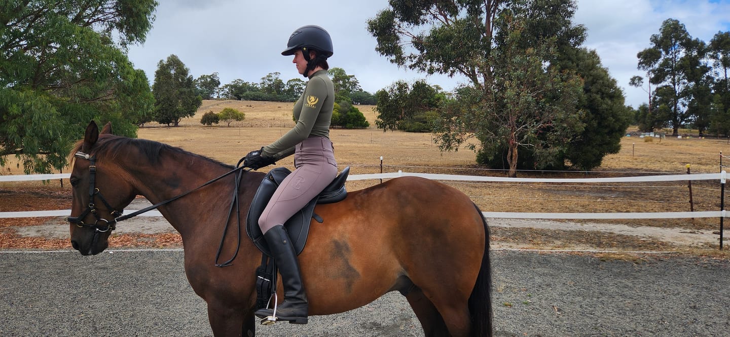 Customer photo review of PSOS Katja Tights Half Grip, Warm Grey